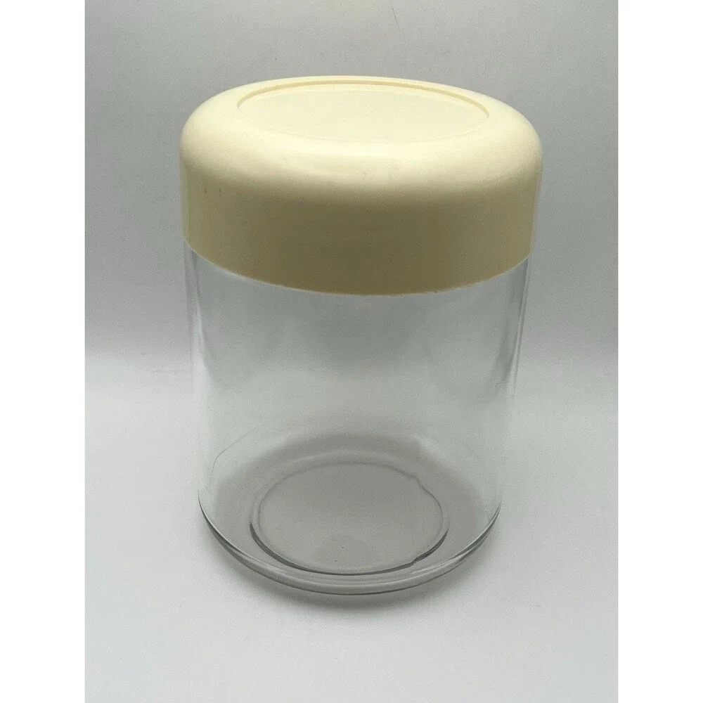 Vintage Gemco Corelle Forever Yours Glass Kitchen Canister Jar Almond Lid USA - Picture 5 of 5